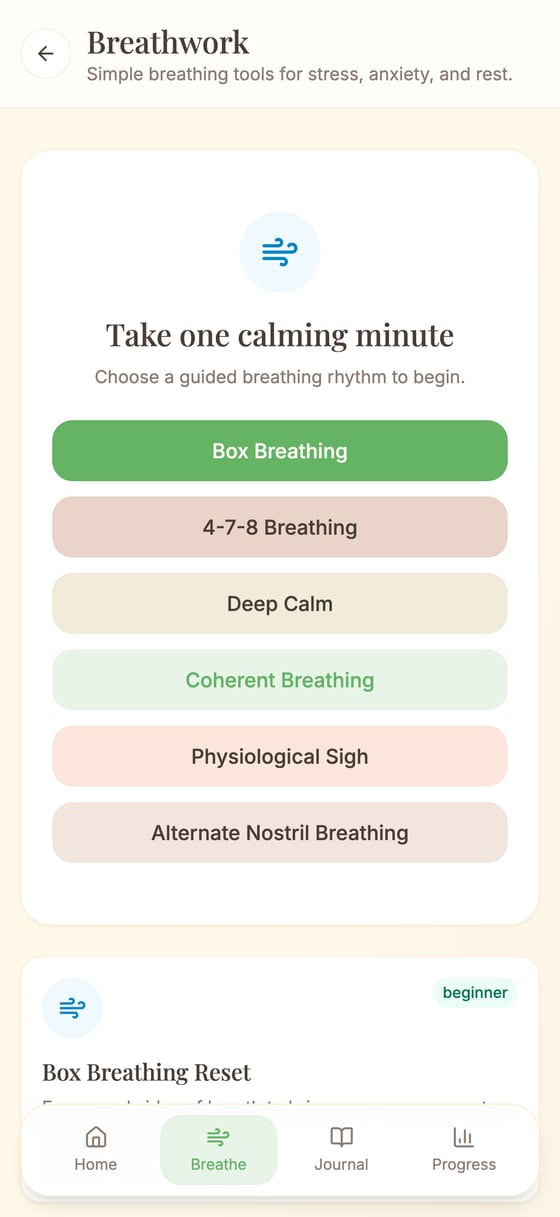 Breathwork exercises